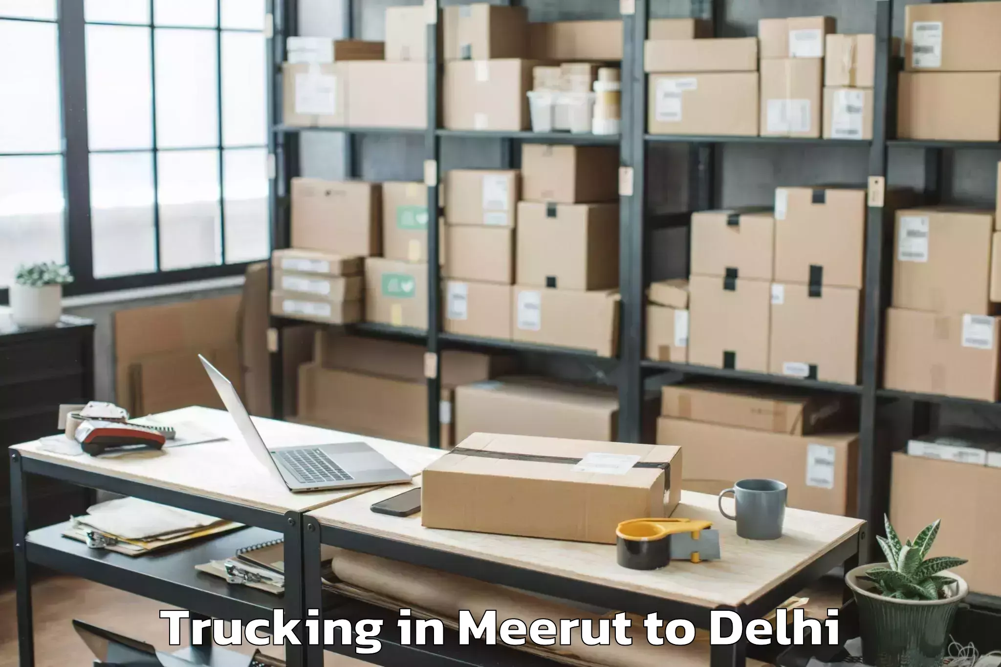 Book Meerut to Parliament Street Trucking Online